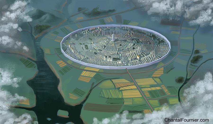 Concept of a large city